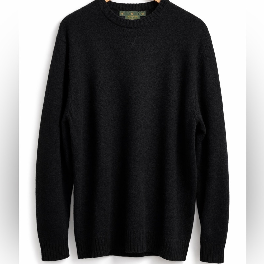 Cashmere Lambswool Orvis Charles F. Orvis Signature Sweater Black Men’s Large